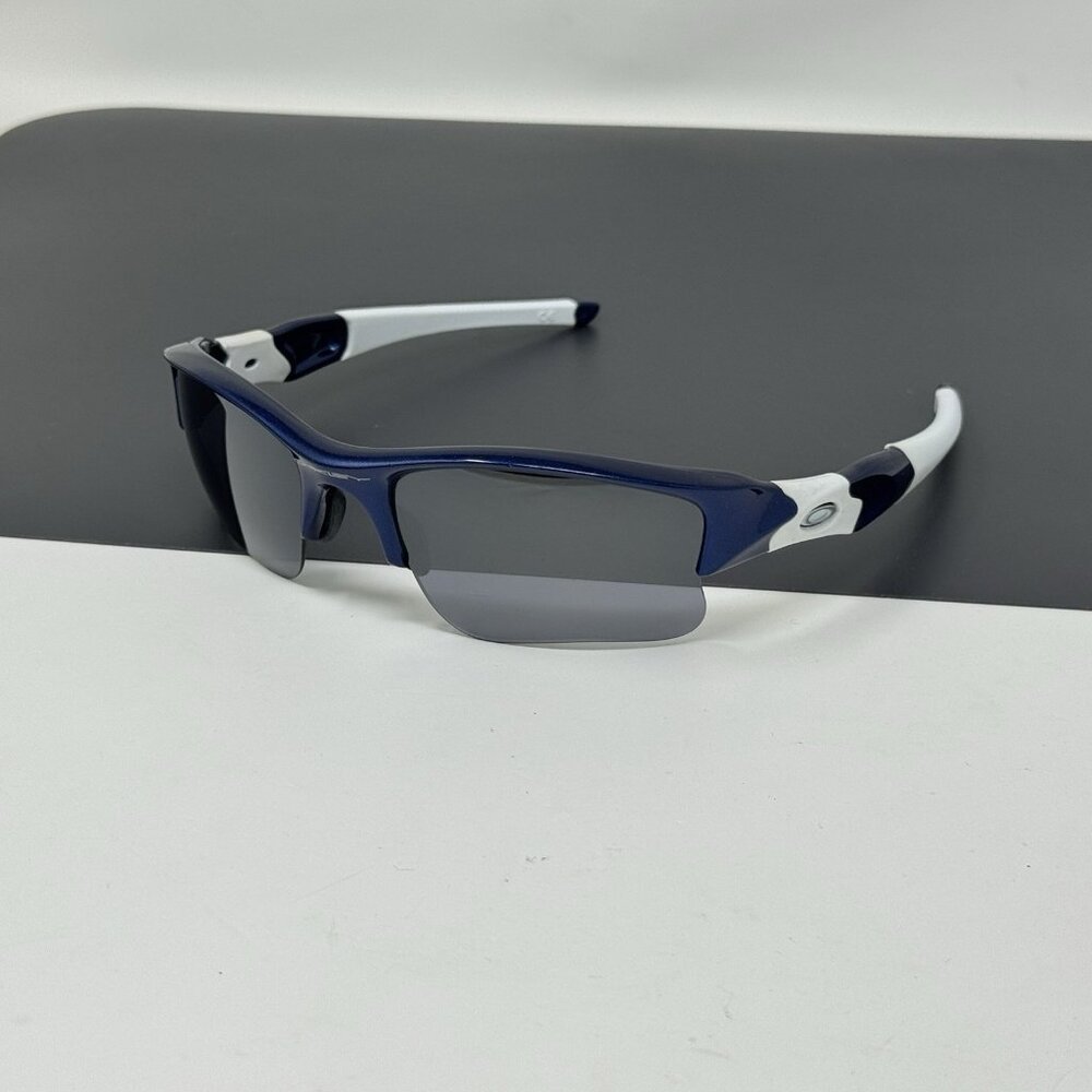 Oakley Sunglasses Flak Jacket XLJ 03-931 Team Navy Blue w/ Black Iridium